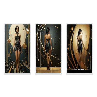 " Playful Evening Glam Portrait " 3 - Pieces