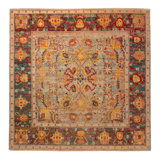 Multicolored Traditional Wool Rug - 11'6" x 11'6"