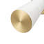 Applique murale cylindrique en albâtre naturel avec 3 températures de couleur, 50 cm (19,6 po) de hauteur, câblée, éclairage DEL intégré pour chambre, salon ou couloir.