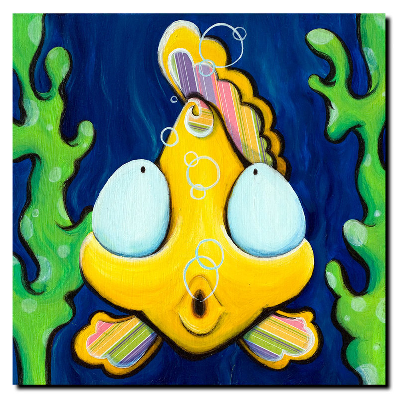 «Fish Bubbles» par Sylvia Masek, art sur toile