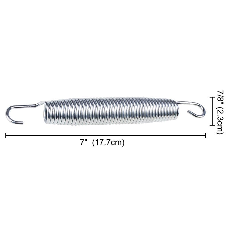 Ressorts et quincaillerie en acier galvanisé de 0,9 po, H 0,9 po x l 0,9 po x P 7 po