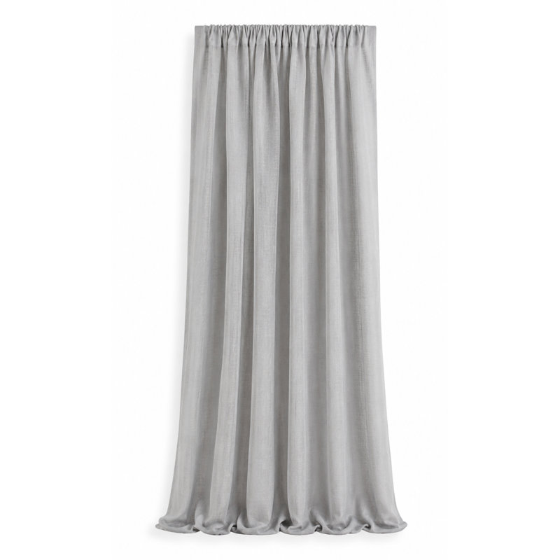 Belana Semi Sheer Curtain Single Panel, Gray, 54" x 84"