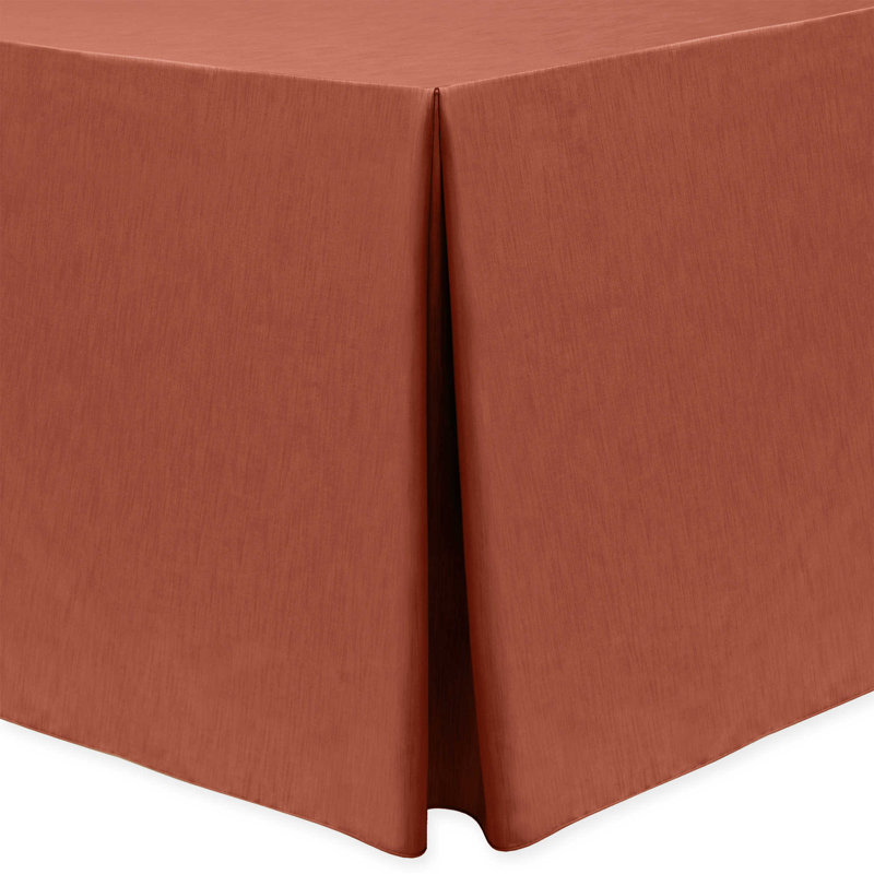 Majestic Solid Color Tablecloth, 125" x 59", Coral, 2