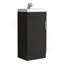 Lavabo de salle de bain Madrid, poignée en métal, armoire à une porte - noir-1127469519