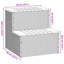 Marchepied pour spa vidaXL gris clair-111469912