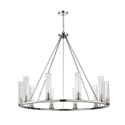 Lorryann 10 - Light Dimmable Wagon Wheel Chandelier