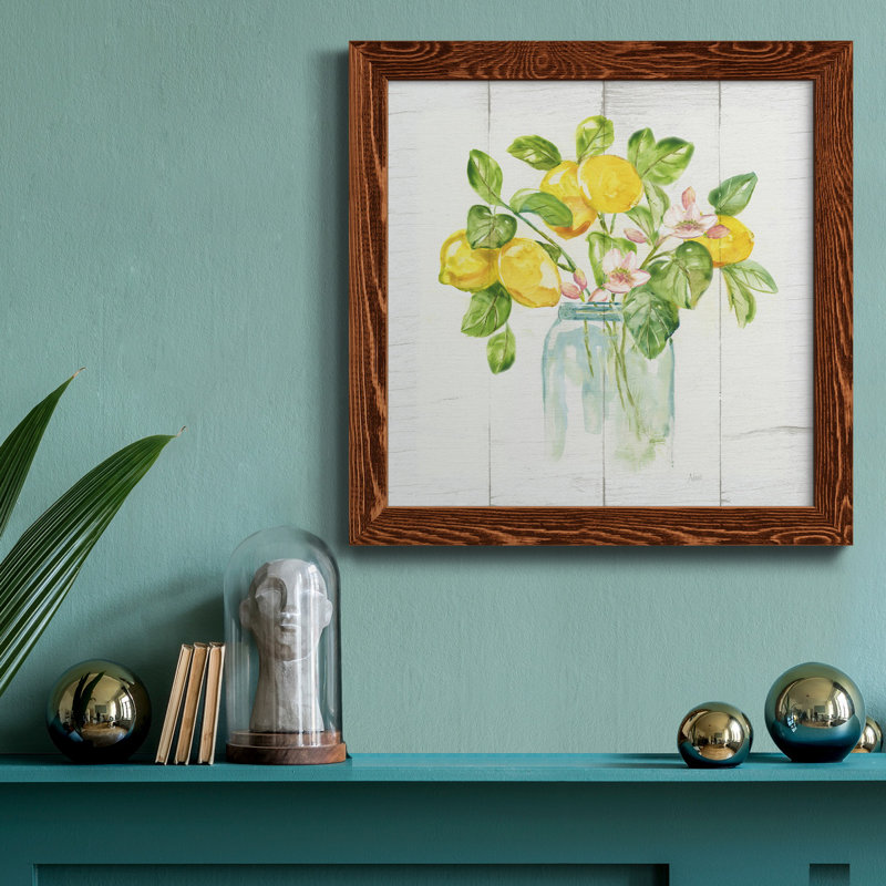 Daisy Ensemble - Peinture sur toile encadrée, H 31,5 po x l 31,5 po x P 1,5 po, Cadre en érable