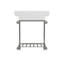 Lavabo de salle de bain rectangulaire en argile réfractaire blanc brillant avec trop-plein-49500060-119117377