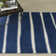 Gonde Hand Tufted Wool/Viscose Striped Rug in Navy