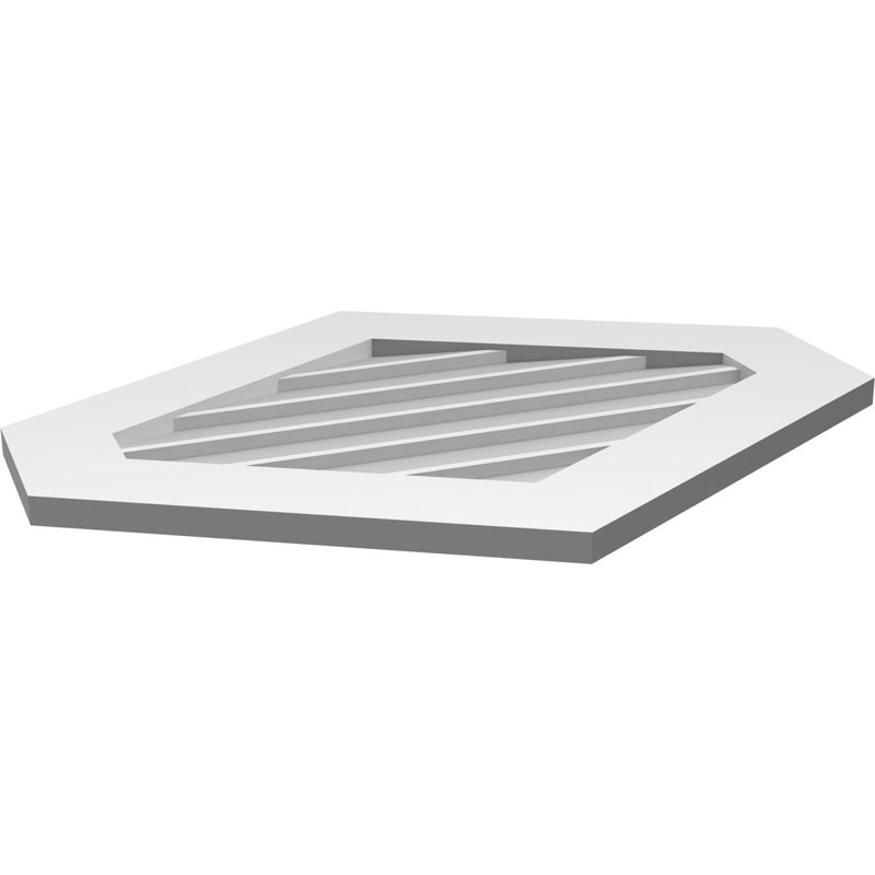 Ventilé vertical à pignon vertical 7/12 po, H 24 po x l 30 po x P 1 po