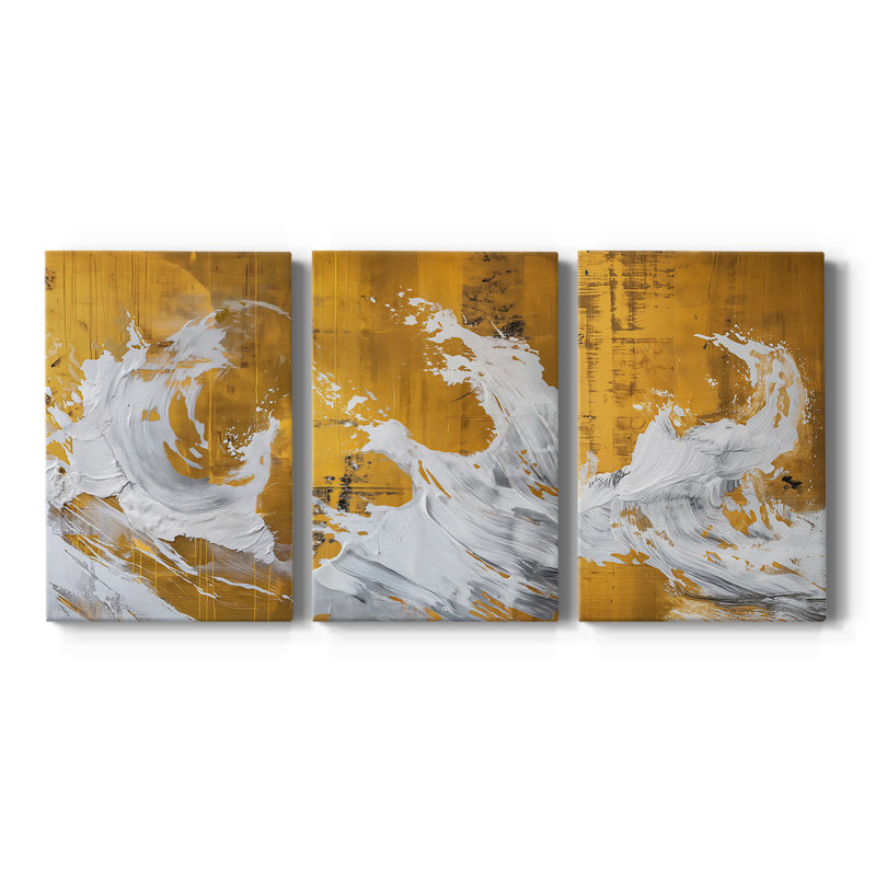 ABSTRACT Series CD XXVII - Toile tendue sur mesure - 3 pièces, H 60 po x l 120 po