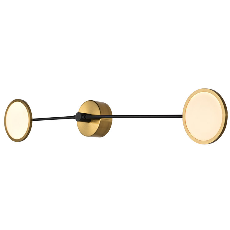 Torino 39-in Integrated LED ETL Certified Wall Sconce Light with Rotating LED Circular Disks