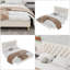 Grand lit luxueux rembourré en velours - beige, doux et robuste pour des nuits douillettes-1582423724