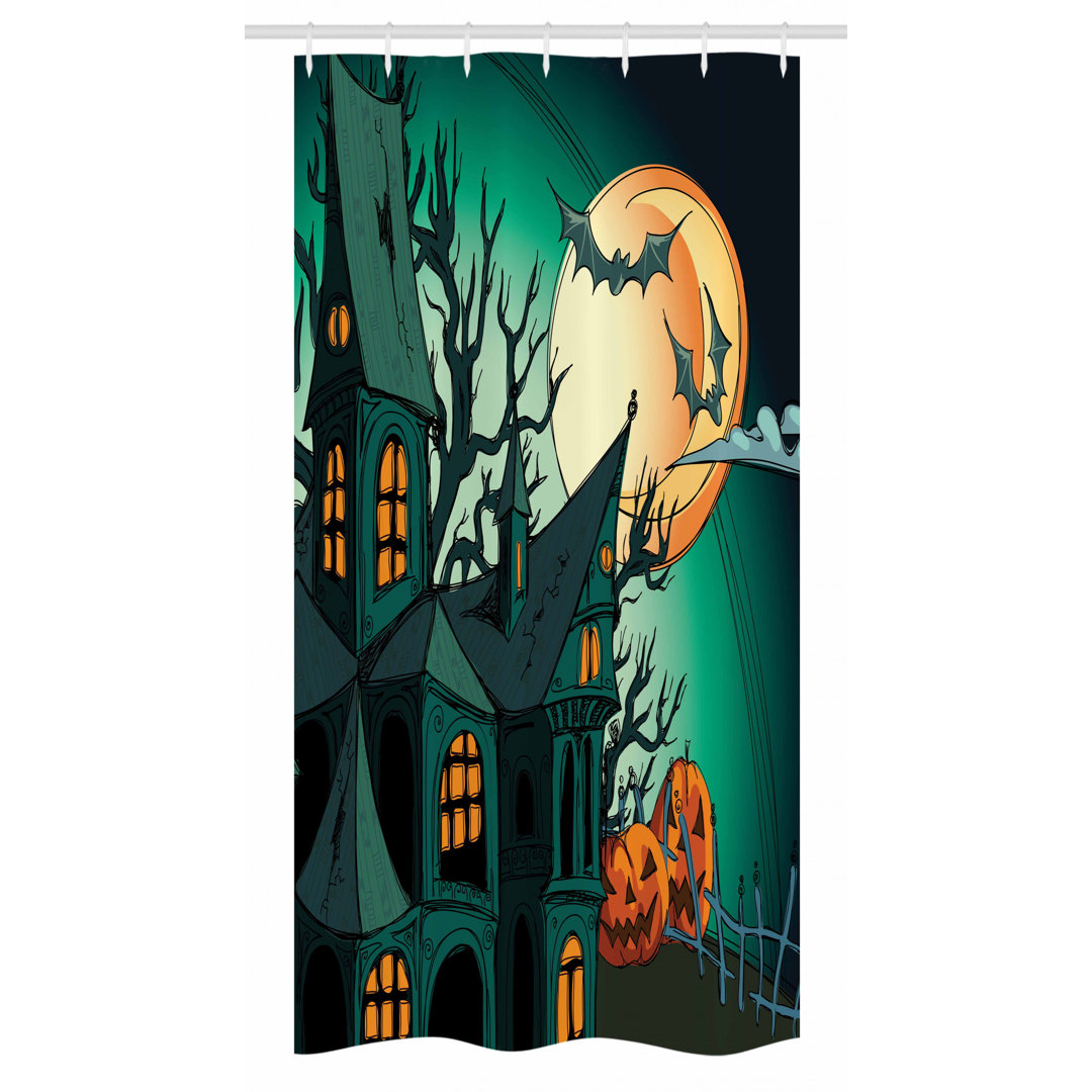 Halloween Stall Shower Curtain Single + Hooks East Urban Home 