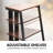 4-Tier AV Media Stand Corner Shelf For Record Player Wooden Stereo Cabinet Audio Rack Tower With Height Adjustable Wooden Shelves(Walnut)