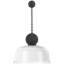 Thomas O'Brien, "Academy 17.5" Anchored Mack Barn Light in Matte Black with 16" Soft Copper Rockhouse Shade-1694186828-1694186825