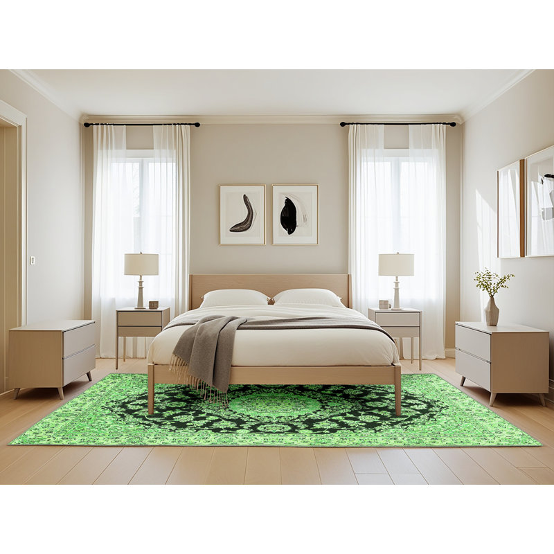 Metzer Performance Floral Indoor Rug, Rectangle 5' x 8'
