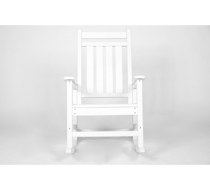 Chaises berçantes d'extérieur pour patio, Blanc