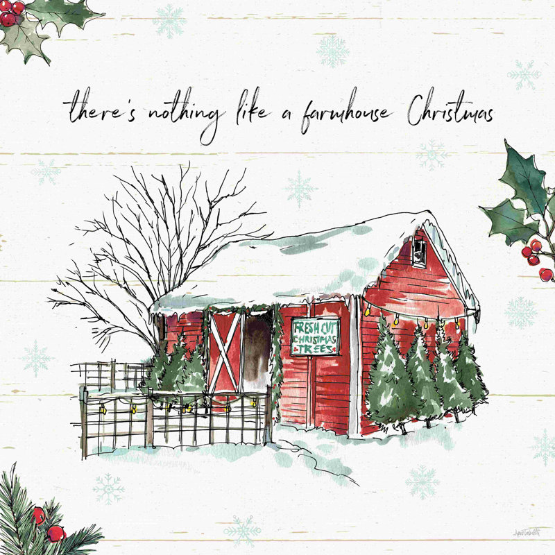 Holiday on the Farm IV - Impression sur toile tendue, H 30 po x l 30 po