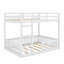 Lit superposé double en bois avec échelle et rails de protection-578250957