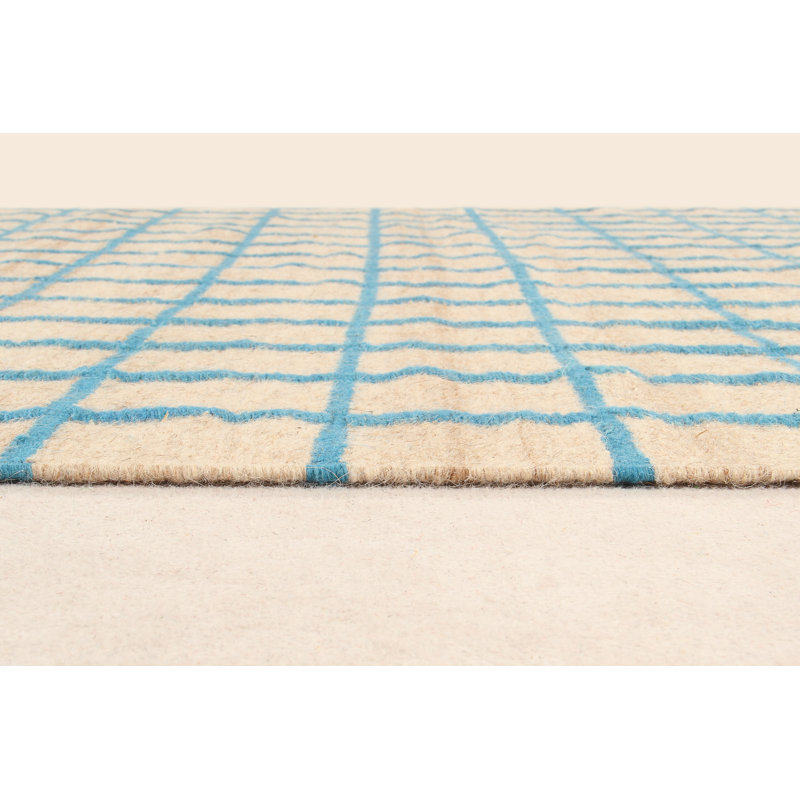 Chequered Hand Woven Area Rug, Rectangle 140 x 200cm