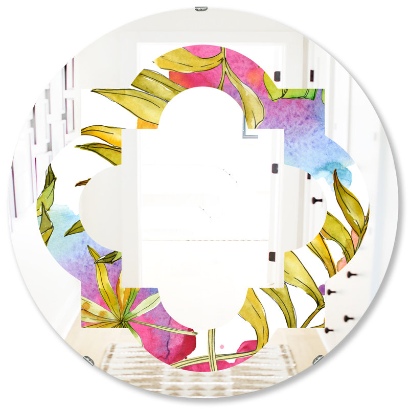 Miroir mural Quatrefoil Foliage IV Coastal, H 31,5 po x l po