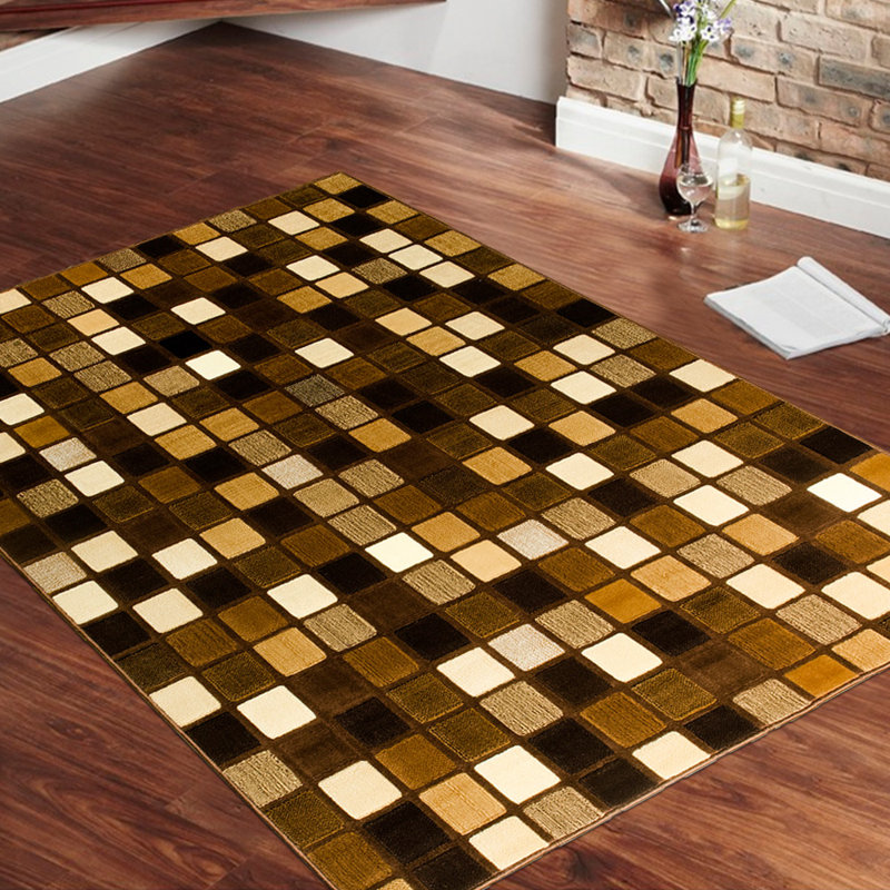 Geometric Indoor Rug, 3'9" x 5'1"