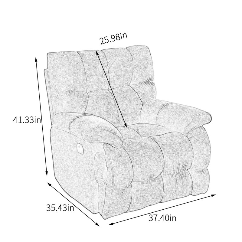 Tambria Upholstered Swivel Recliner, Yellow