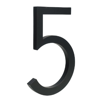 6 inch (15 cm) Floating House Number, Aluminum Alloy