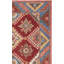 Tapis bleu / rouge en laine et coton touffeté à la main Vahakn-2049859423
