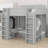 Triple Bunk Bed With Integrated Storage Shelves And Hooks-2123912406