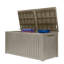 Coffre de rangement en résine 180 gallons avec loquet verrouillable et cloison, coffre de rangement extérieur résistant aux intempéries-128124329