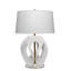 Swan Resin Table Lamp with Linen Shade