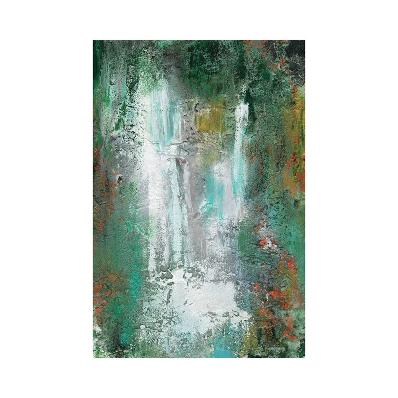 Waterfall In Paradise I by Lila Bramma - Wrapped Canvas Painting, 101.6 cm H x 66.04 cm W x 3.175 cm D