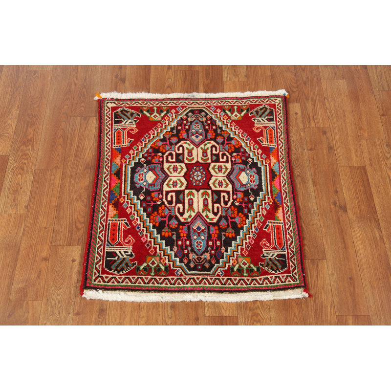 Tapis traditionnel géométrique en laine carré 2x2