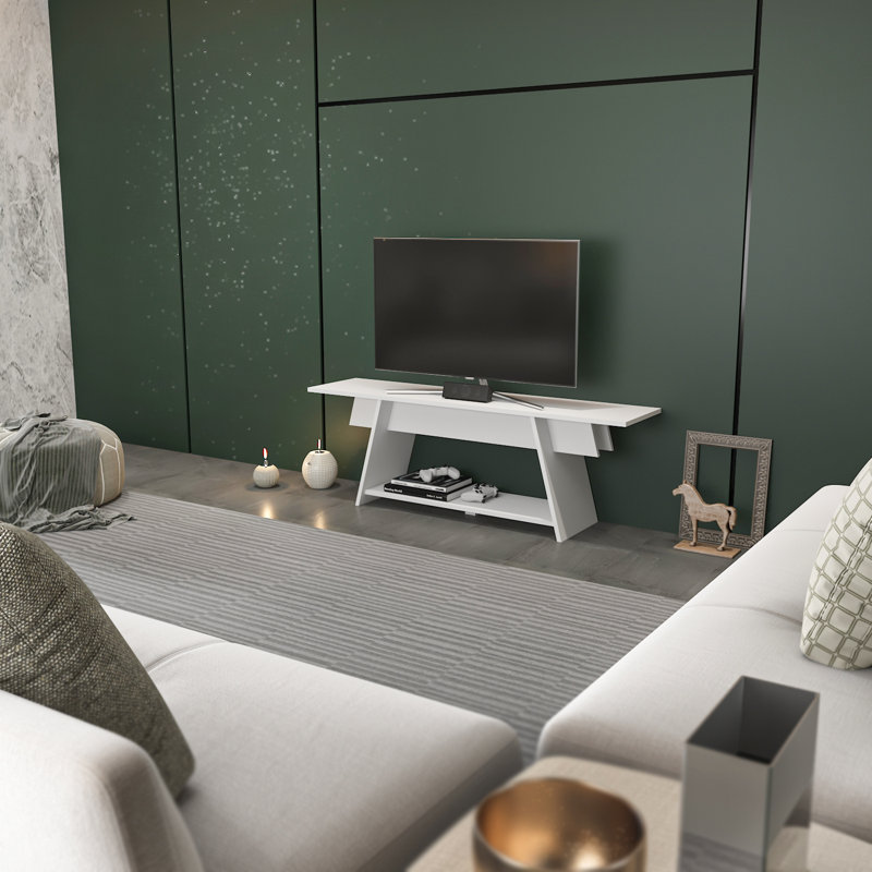 Birgitta TV Stand for TVs up to 65", 150cm W x 35cm D x 50cm H, White