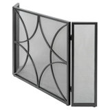 London 3 Panel Iron Fireplace Screen