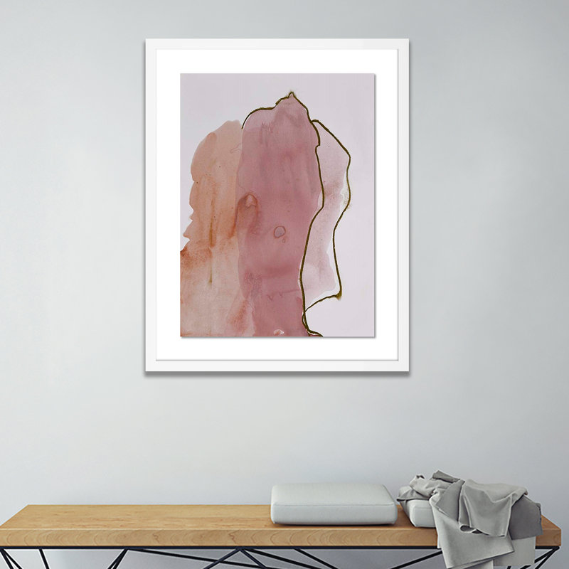 « abstract désert ii » par kim whiteside-picture image, reproduction d’art sur papier, H 60 po x l 46 po x P 2,5 po, Blanc