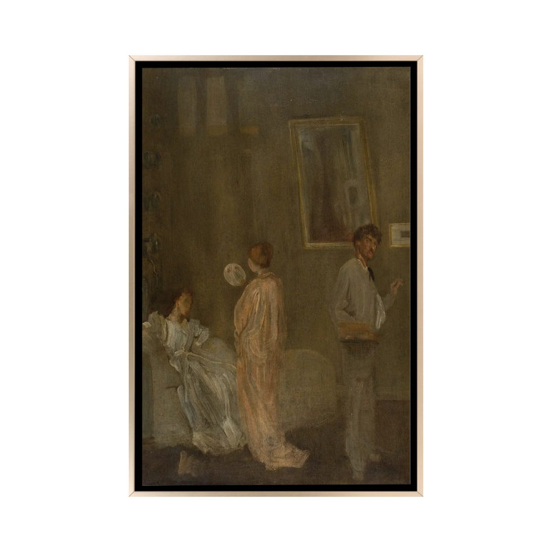 The Artist's Studio - reproduction d'art murale - toile encadrée, 60 po x 40 po, Toile avec cadre, Champagne