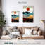 Alvord abstrait montagne et soleil-108522729