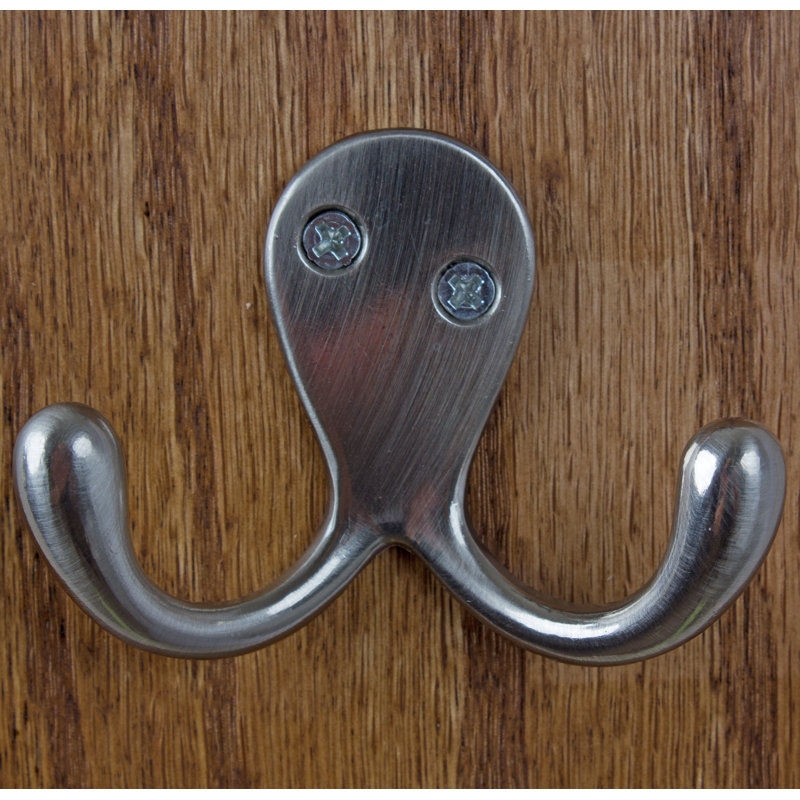 Metal Wall Hook, Satin Nickel