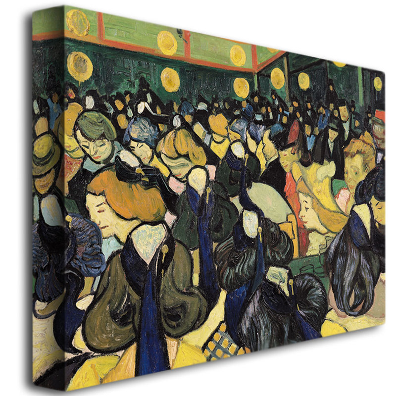 The Dance Hall At Arles 1888 by Vincent Van Gogh - Print on Canvas, 35" H x 47" W x 2" D