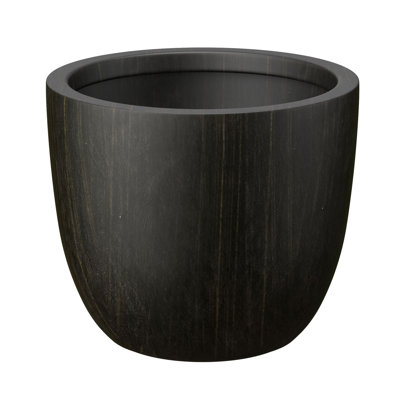 Pot à fleurs / pot rond en béton avec trous de drainage