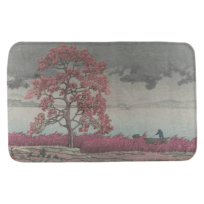 Tapis de salle de bain sur le shore Magallanes, l 21 po x L 34 po, Rose