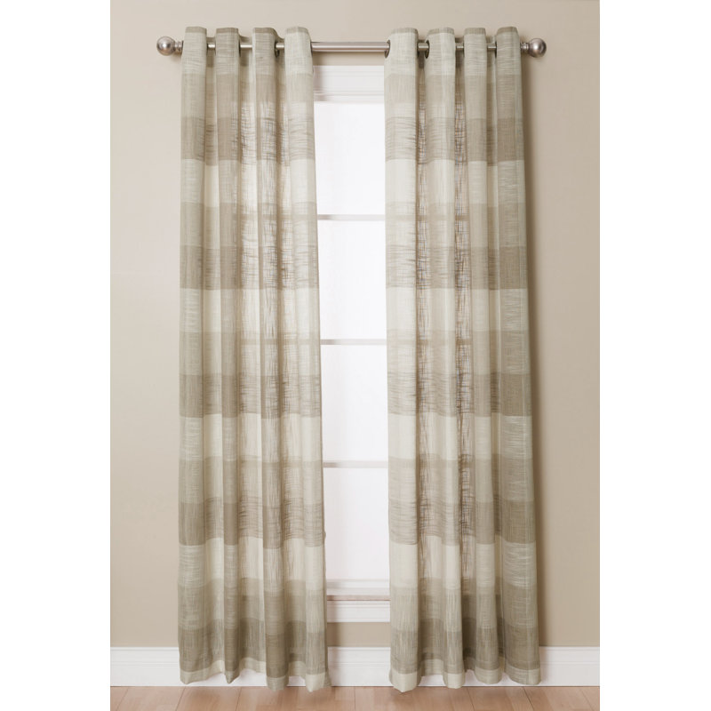 Panneau de rideau 100% polyester avec œillets Braylsham, l 50 po x L 84 po