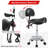 Saddle Stool with Back Support,Rolling Stools with Foot Rest,Ergonomic Adjustable Stool with Wheels,Backrest Adjustable Height & Angle for Salon Spa Tattoo Massage Office Swivel Stool Chair