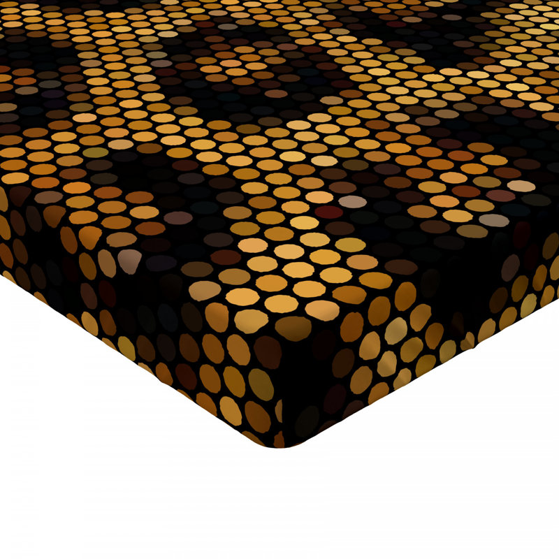 Microfiber Floral Fitted Sheet, Queen Fitted Sheet, Geometric