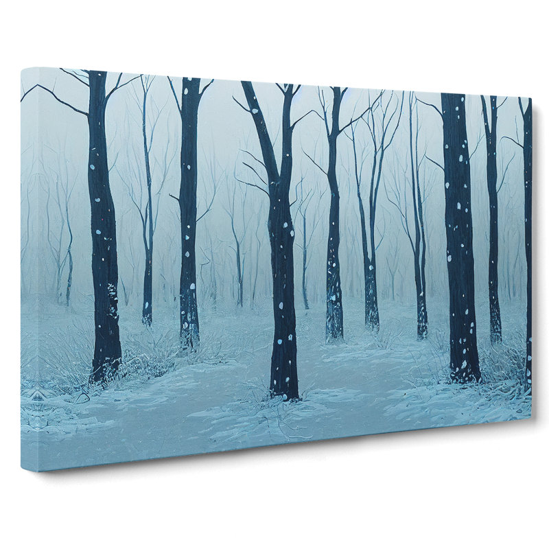 Winter Forest Snow Vol.2 - Wrapped Canvas, 40cm H x 60cm W x 3cm D