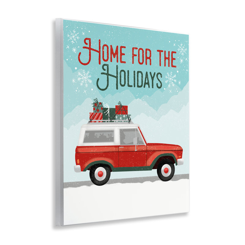 Plaque murale rétro Home For Holidays, design par Jilly Jack Designs