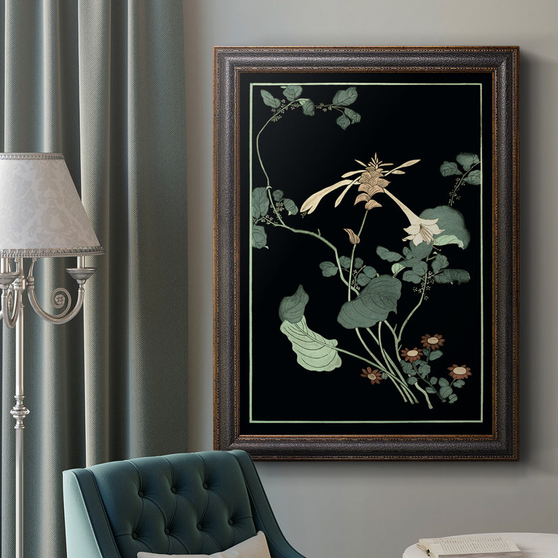 Midnight Floral I - reproduction d'art sur toile, H 20 po x l 16 po x P 2,5 po